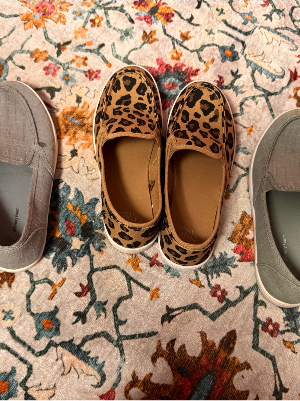 Leopard Print Slip-On Sneakers - Brown & Black
